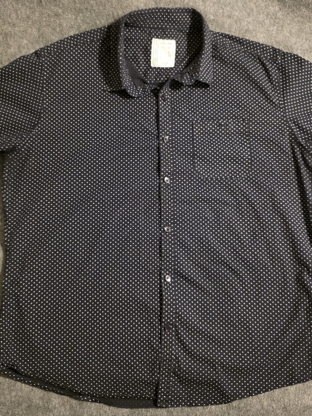 Alexander Julian Black Shirt with White Dot Print